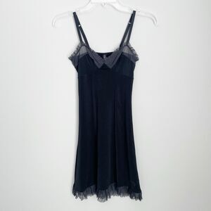 Victoria's Secret Size S Sexy Little Things Black Ruffle Dress Lingerie Sleep